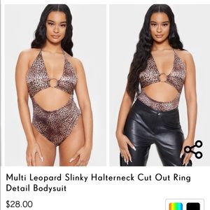 💖SOLD💖 PLT Leopard haltertop bodysuit